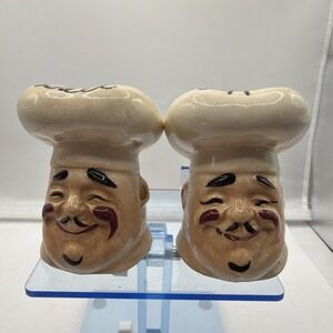 Vintage 4" Tall Italian Chef Salt & Pepper Shaker Set Made in Japan